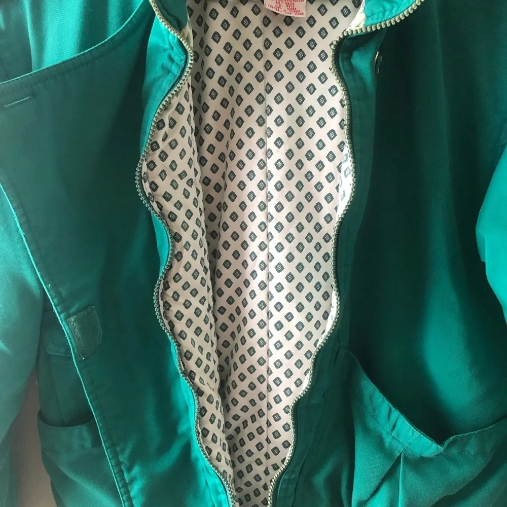 AMERICAN WEEKEND Teal Green Insulated Bomber Jacket